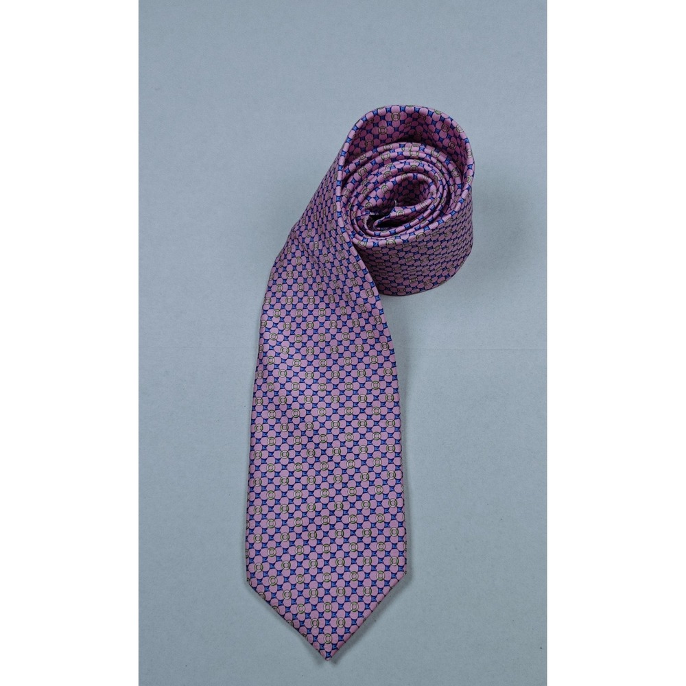 Brooks Brothers silk tie Pink With geometric‎ pattern Made In USA